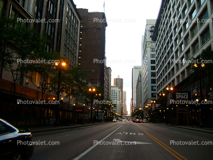 Downtown Street, buildings, canyon