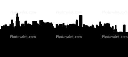 Chicago Skyline silhouette, logo, shape