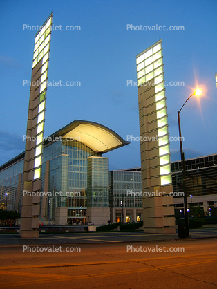 McCormick Place, Convention Center, dusk, evening, night, nighttime