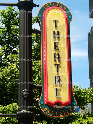 Theatre District, sign, signage