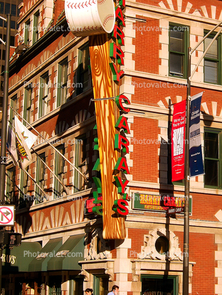 Harry Caray building, Holy Cow, Harry Caray, Chicago Varnish Company Building, baseball radio broadcaster, Taxi Cab, Building, Street, Exterior, Outdoors, Outside, car, vehicle, landmark