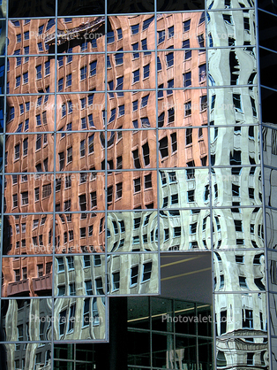 A Steeply Stepped Reflection, Downtown Chicago