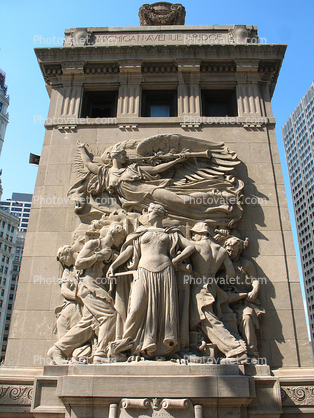 Sculpture, "Defense, Regeneration, The Pioneers, and The Discoverers"