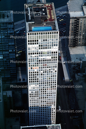 top of a skyscraper, swimming pool, building, Looking Down, Lake Michigan, Lakeshore Drive, coastal