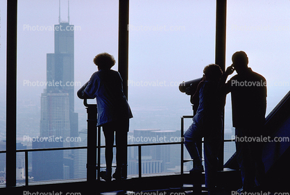 People, Observation Room, John Hancock Building, Skyline, Skyscrapers, cityscape, lookout, viewing