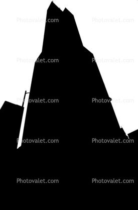 Willis Tower silhouette, shape, Building, looking-up