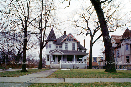 Porch, Home, sidewalk, Oak Park