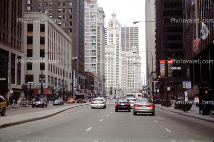 Michigan Avenue, cars, automobiles, vehicles
