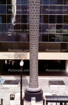 Batcolumn, Harold Washington Social Security Center, (or Bat Column), Baseball Bat, building, sculpture, 1977, 1970s