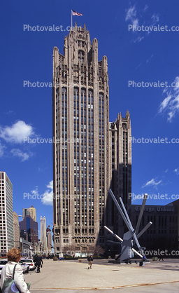 Chicago Tribune Tower, Office Tower, highrise, building, neo-gothic, landmark