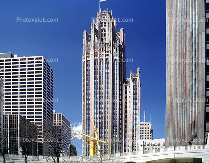 Chicago Tribune Tower, Office Tower, highrise, building, neo-gothic
