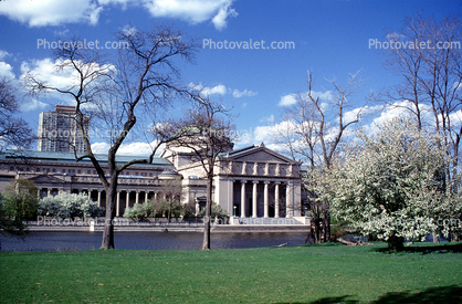 Museum of Science and Industry, building, lake, springtime