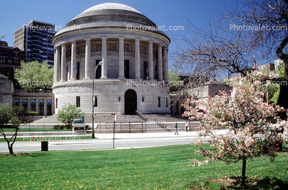 Elks National Memorial Headquarters Building, Lincoln Park, blossoms, springtime, round building, dome, landmark