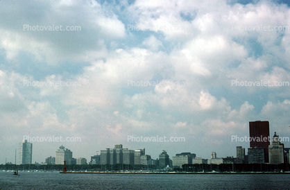 skyline, shore, July 1975, 1970s