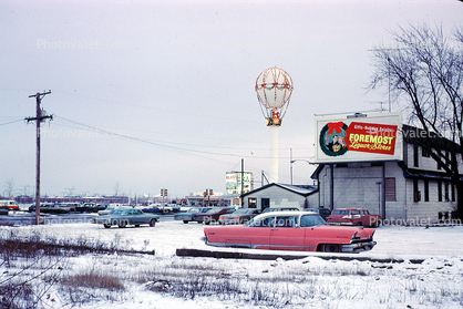 Foremost, Balloon, snow, ice, cold, Car, Automobile, Vehicle, March 1968, 1960s