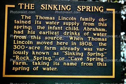 The Sinking Spring, Signage