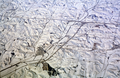 Town, Crossroads, Highway in the Snow, Cold, Ice, Chill, Chilly, Chilled, Frigid, Frosty, Frozen, Icy, Nippy, Snowy, Winter, Wintry, grid pattern