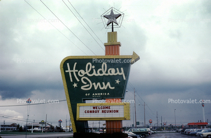 Holiday Inn, sign, signage, 1960s