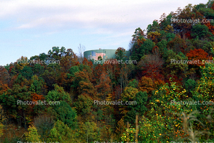 Water Tank, forest, trees, autumn