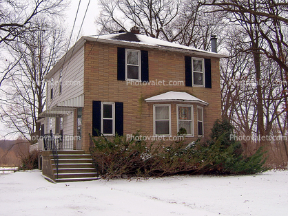 Steps, Home, House, Snow, Cold, Ice, Residential Building