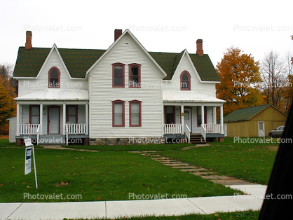 house, housing, home, single family dwelling unit, Port Sanilac, Michigan, autumn