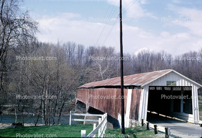 Roseville, Covered Bridge, Parke County, 1963, 1960s