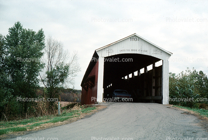 1904, Roseville, Covered Bridge, Parke County, 1963, 1960s