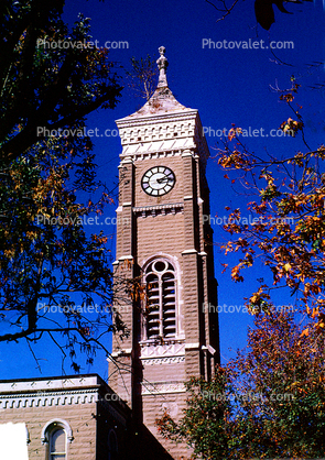Decatur County Courthouse, Courthouse Clock Tower, Building, Trees, landmark, Greensburg