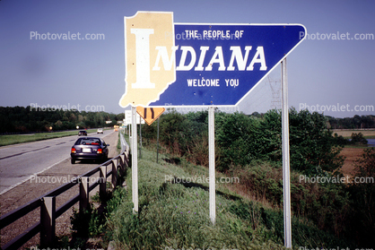 The People of Indiana Welcome You Signage, Stateline