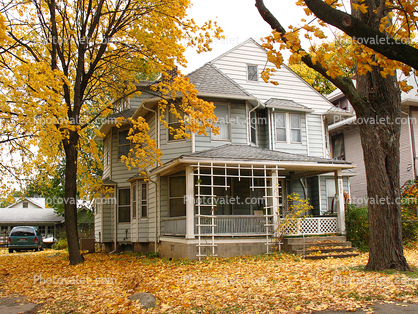 autumn, home, house, single family dwelling unit, building, domestic, domicile, residency, housing