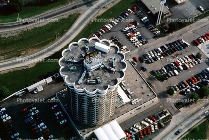 Covington, Cincinnati, Circle, hotel building, parking, building, roof, 7 September 1997
