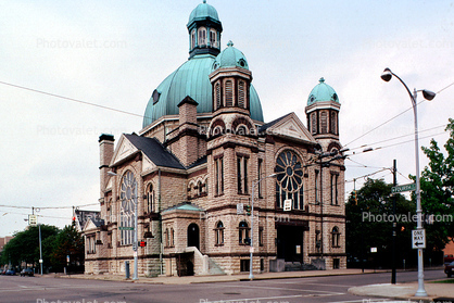 Sacred Heart Catholic Copper Dome Building, famous landmark, Dayton