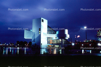 Rock and Roll Hall of Fame and Museum, Cleveland, Twilight, Dusk, Dawn