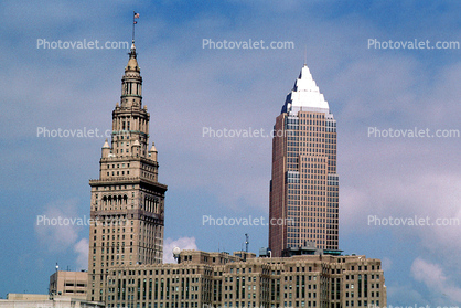 Key Tower, Terminal Tower, Commercial Office building, Cityscape, Skyline, Skyscraper, Downtown, 18 September 1997