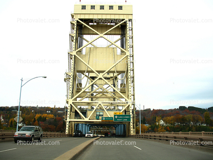 Houghton, Portage Lake Lift Bridge, US Highway-41, M-26, Keweenaw Peninsula, Aerial Lift Bridge, Houghton County