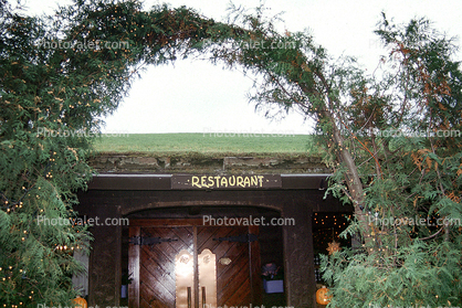 Grass sod roof, Al Johnson's Swedish Restaurant, Green Bay Peninsula, Door County