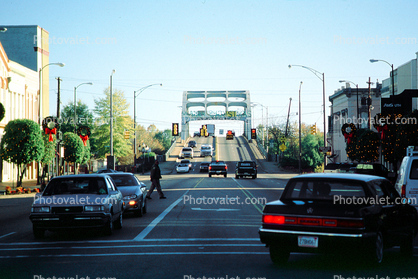 Edmund Pettus Bridge, famous landmark, Selma, Cars, automobile, vehicles