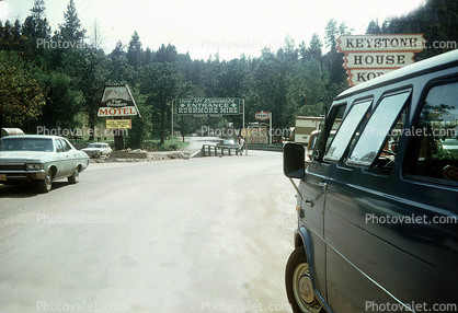 Rushmore Mine, cars, Motel, Keystone House, 1960s