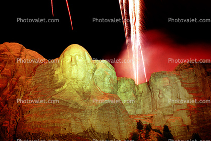 Fireworks over Mount Rushmore National Memorial