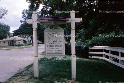 Birthplace of Herbert Hoover, West Branch Iowa, July 1966, 1960s