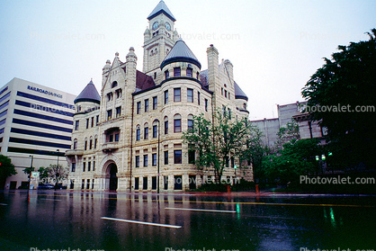 Wichita-Sedgwick County Historical Museum, original City Hall, "City Building", Rain Downpour, building