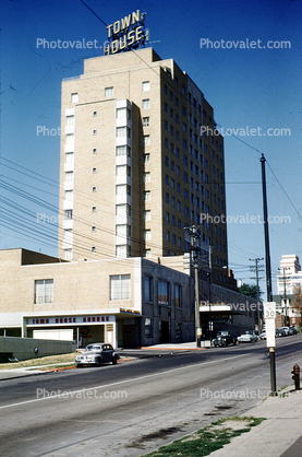Town House, Highrise Building, Street, 1950s
