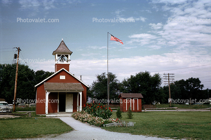 School House, building, landmark, Abilene, Kansas, 1950s