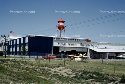 World Famous Beechcraft, water towr, building, manufacturing, 1950s