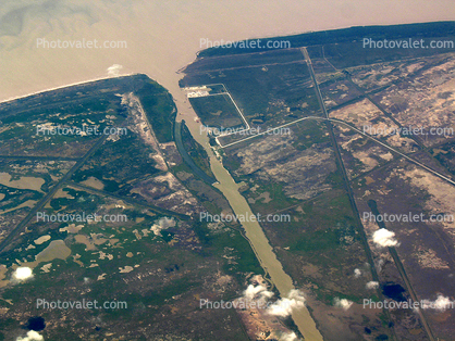 near Paul J. Rainey Wildlife Sanctuary, just west of there, Coastline, Gulf Coast, Vermilion County