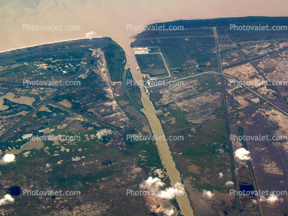 near Paul J. Rainey Wildlife Sanctuary, just west of there, Coastline, Gulf Coast, Vermilion County