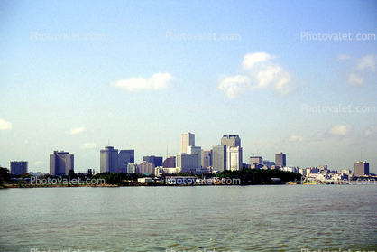 skyline, riverfront, cityscape