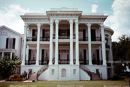 Mansion, Building, Stairs, Antebellum