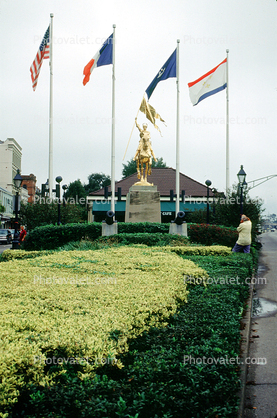 Joan of Arc Statue, Golden Horse, Decatur Saint, Place de France, the French Quarter, landmark