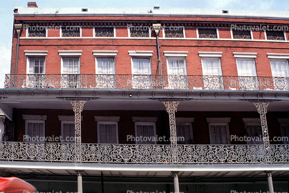 Balcony, Guardrail, Building, the French Quarter